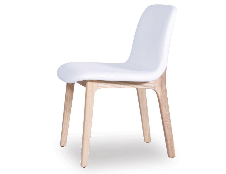 Harper Padded White Leather Dining Chair - Housethings 