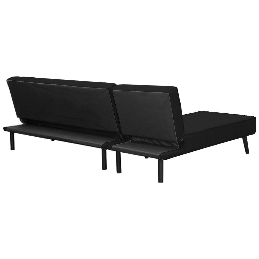 Robinson 3-Seater Corner Lounge Bed - Black - Housethings 
