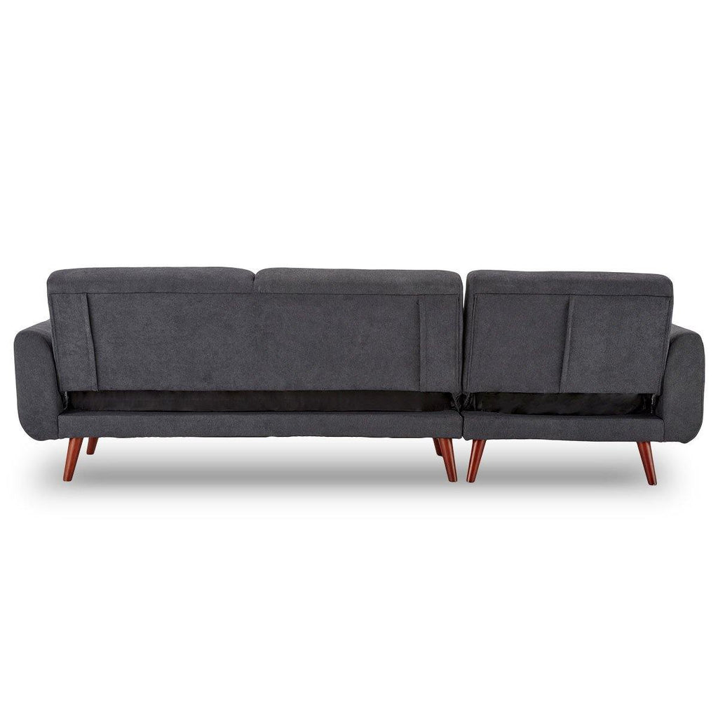 Ziggy Fold-down Couch  Cushions Dark Grey - Housethings 