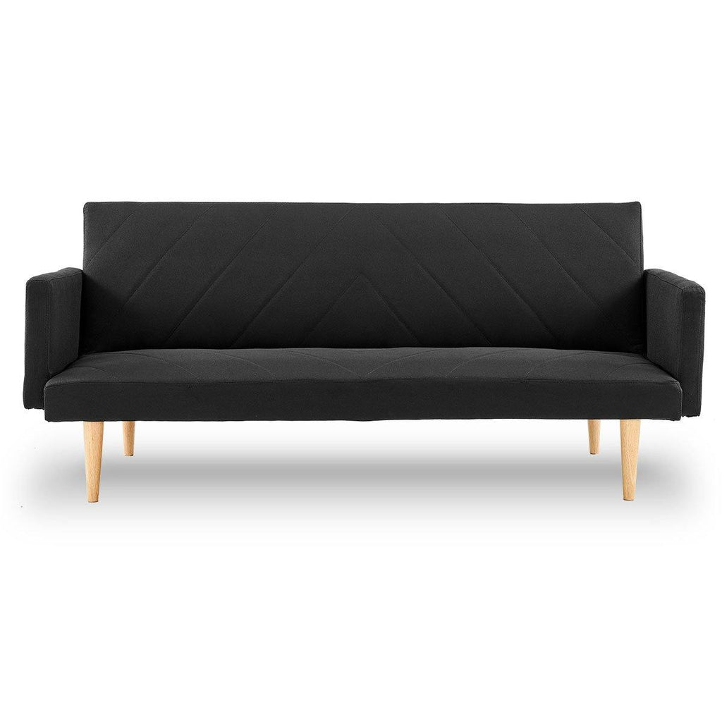 Forbes 3 Seater Modular Sofa Bed - Black - Housethings 