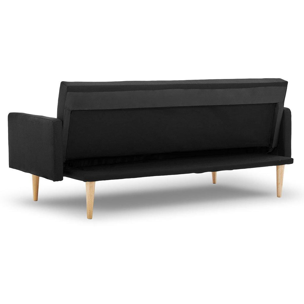 Forbes 3 Seater Modular Sofa Bed - Black - Housethings 