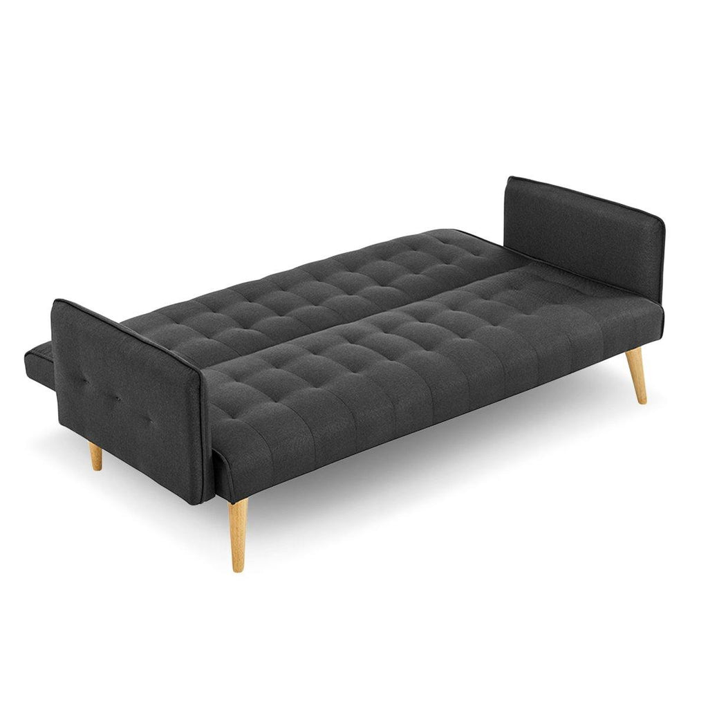 Forrester 3 Seater Modular Sofa Bed - Black - Housethings 