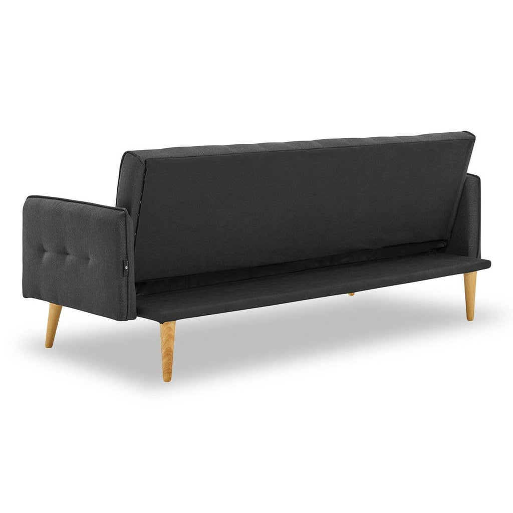 Forrester 3 Seater Modular Sofa Bed - Black - Housethings 
