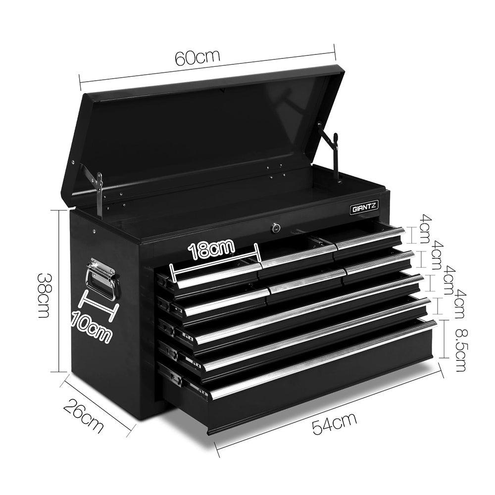 9 Drawer Mechanic Tool Box Storage - Black - House Things Tools > Tools Storage